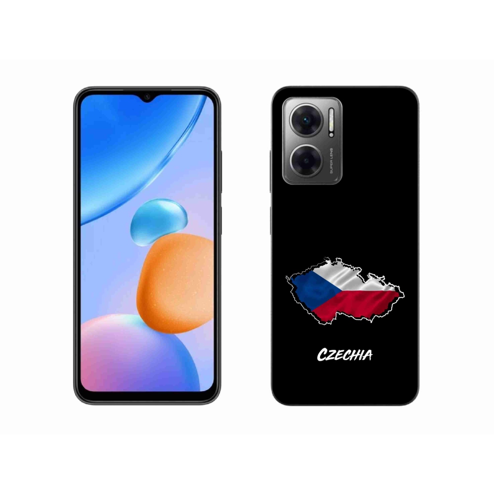 Gelový kryt mmCase na Xiaomi Redmi 10 5G - Czechia černé pozadí