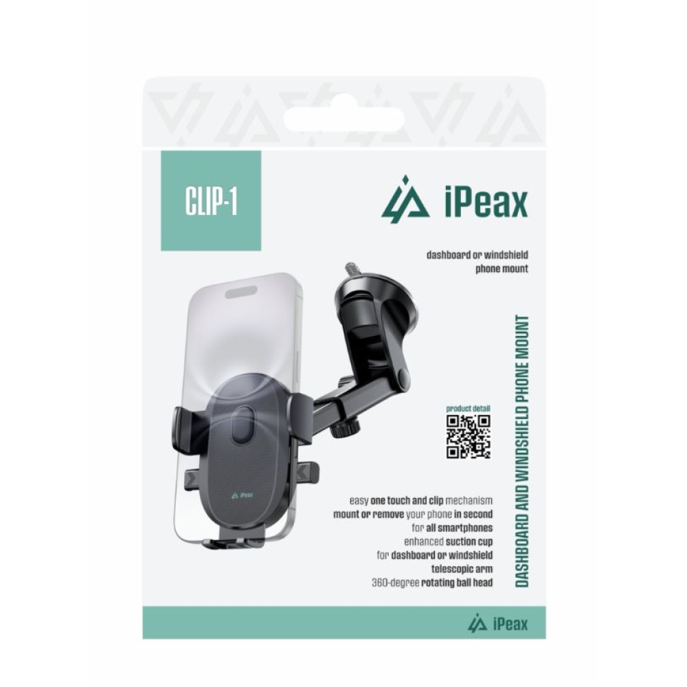 iPEAX Držák do auta na palubní desku CLIP-1 - černý
