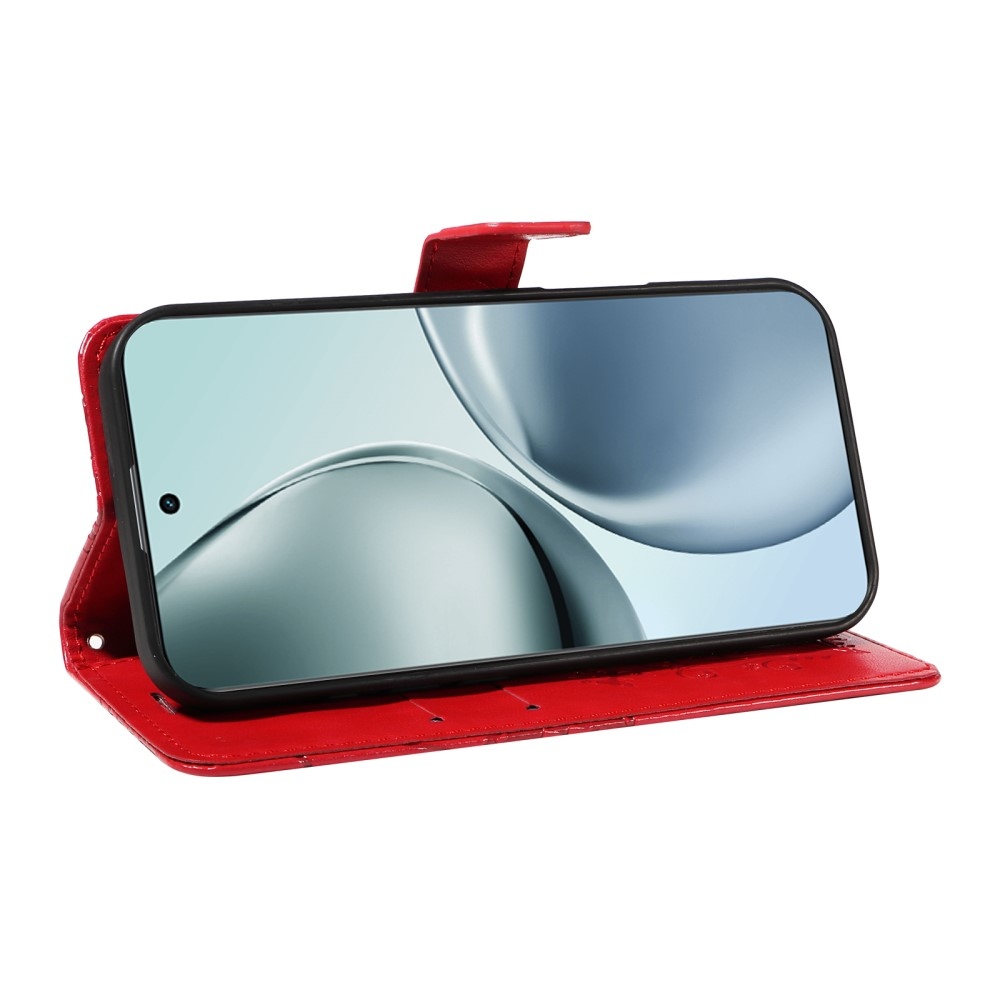 Big Butterfly knížkové pouzdro na Realme 14 Pro+ 5G - červené