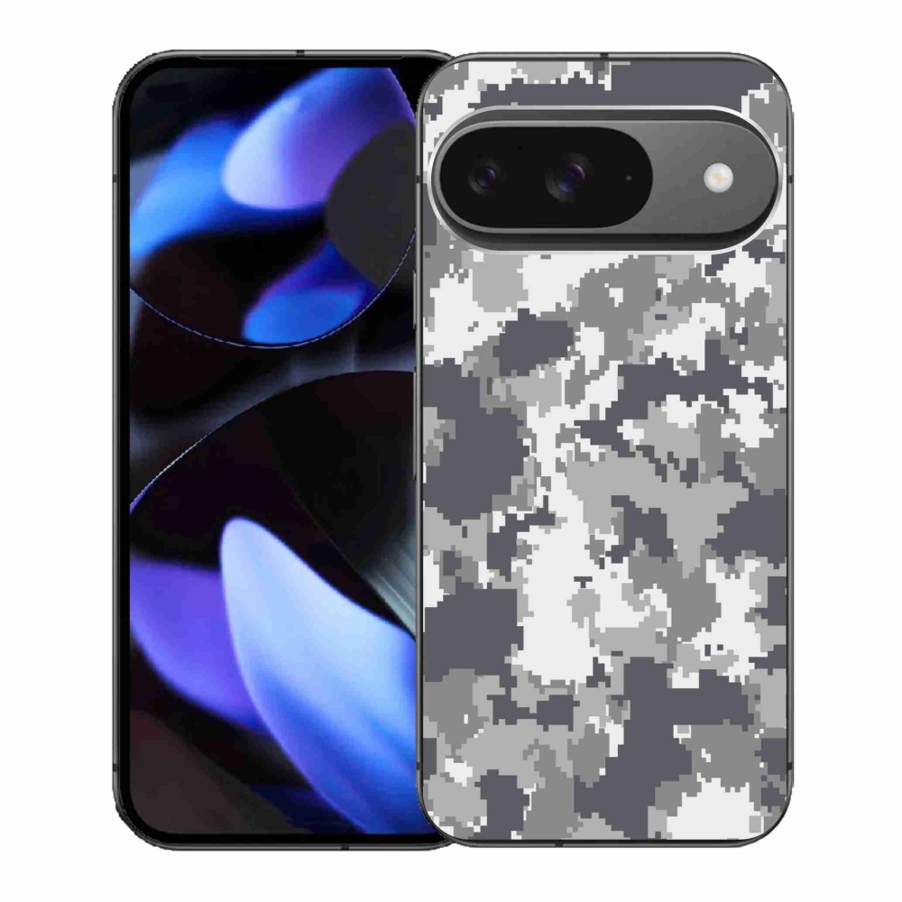 Gelový kryt mmCase na Google Pixel 9/9 Pro - maskáčový vzor 2