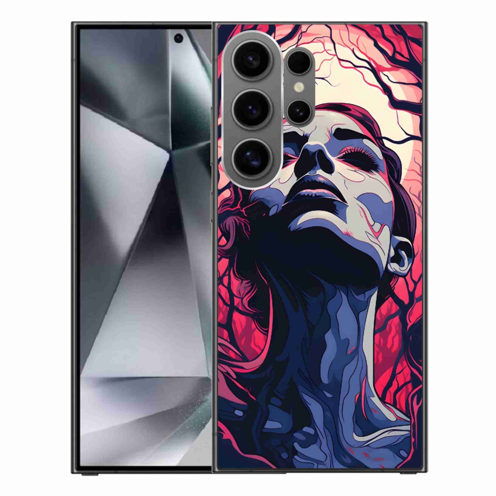 Gelový kryt mmCase na Samsung Galaxy S24 Ultra - abstraktní obličej