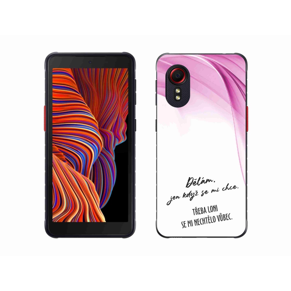 Gelový kryt mmCase na Samsung Galaxy Xcover 5 - vtipný text 12 bílé pozadí