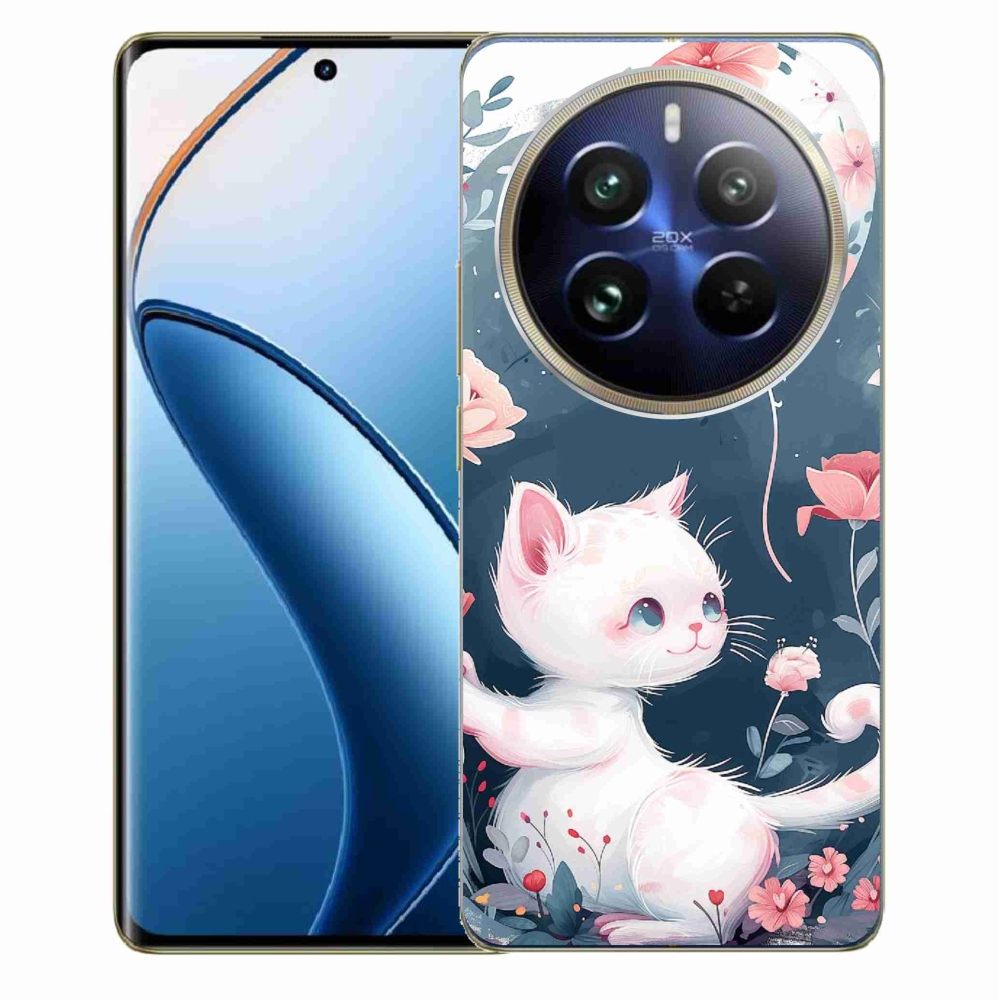 Gelový kryt mmCase na Realme 12 Pro 5G/12 Pro+ 5G - kotě s balónkem