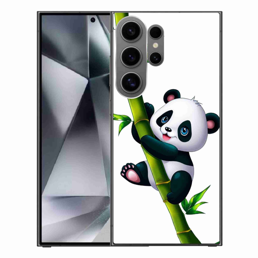 Gelový kryt mmCase na Samsung Galaxy S24 Ultra - panda na bambusu