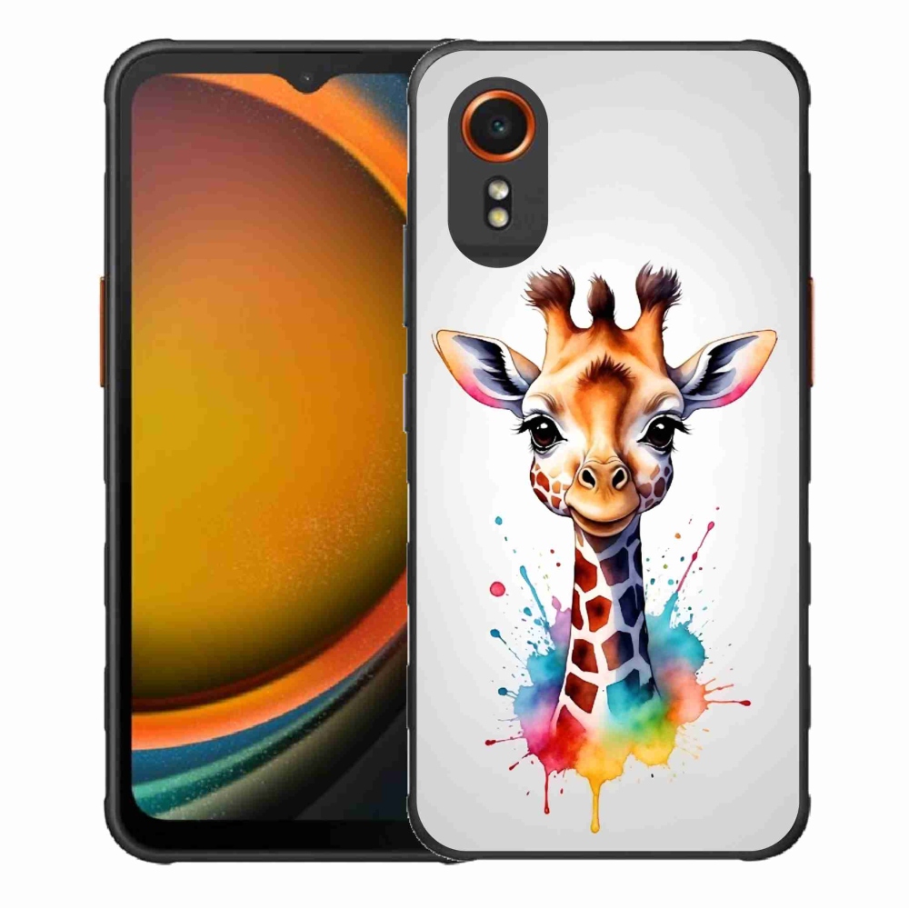 Gelový kryt mmCase na Samsung Galaxy Xcover 7 - žirafa 1