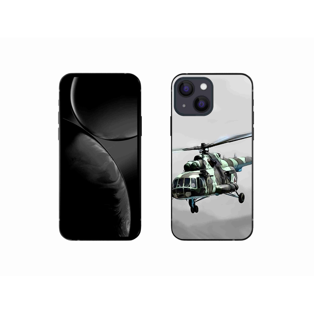 Gelový kryt mmCase na iPhone 13 mini 5.4 - vojenský vrtulník