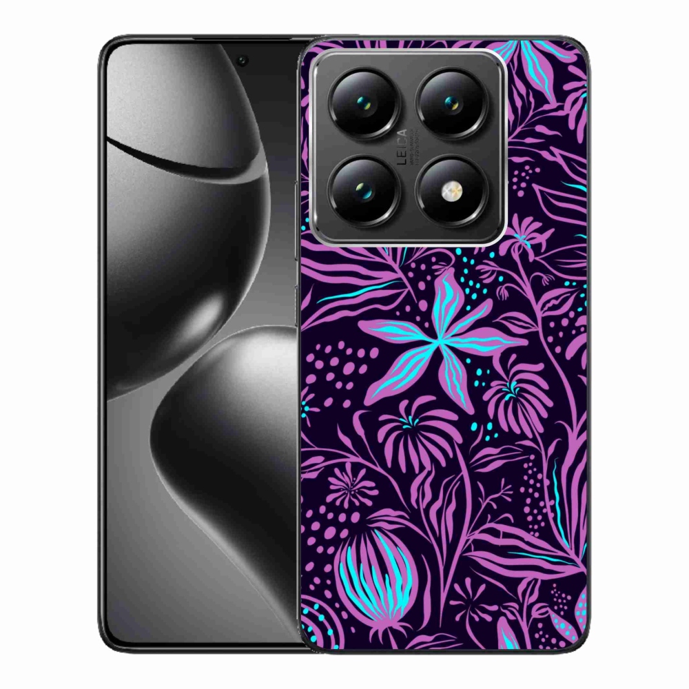 Gelový kryt mmCase na Xiaomi 14T Pro - květiny 2