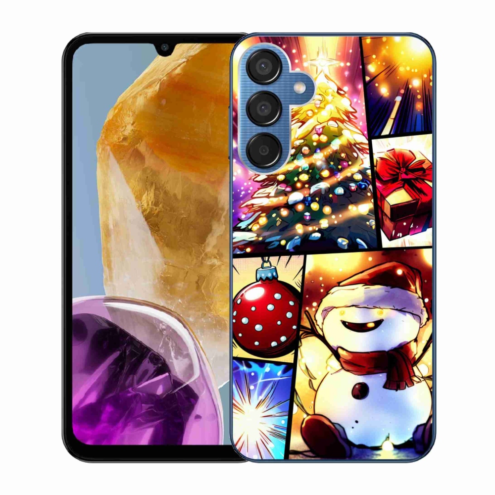 Gelový kryt mmCase na Samsung Galaxy M15 5G - vánoční motivy 1