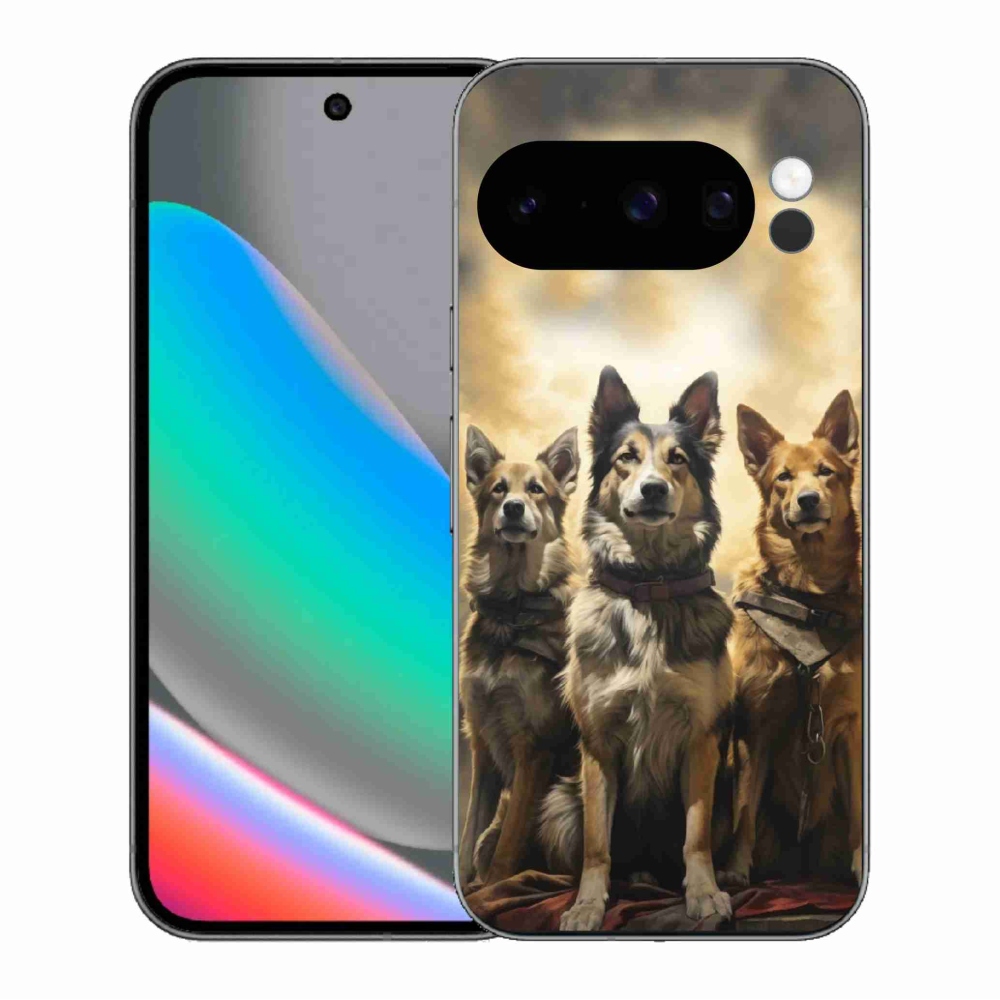 Gelový kryt mmCase na Google Pixel 10 Pro - tři psi