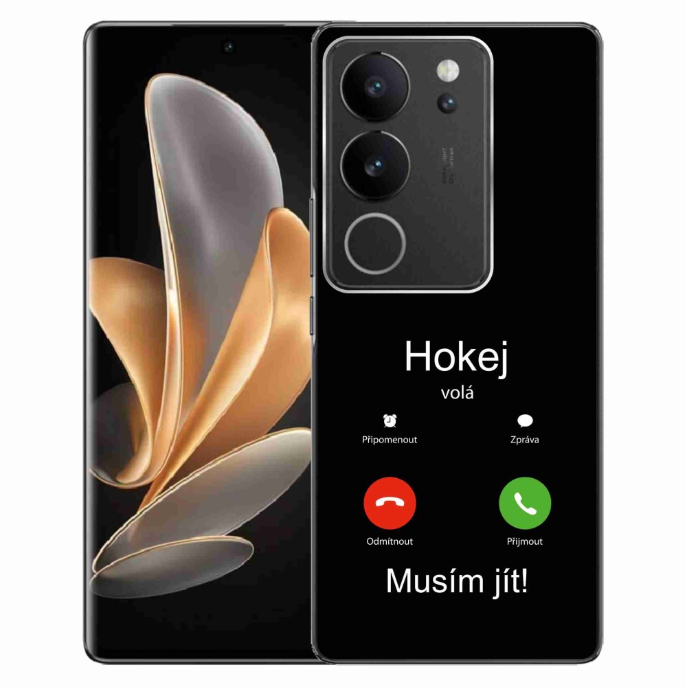 Gelový kryt mmCase na Vivo V29 5G - hokej volá černé pozadí