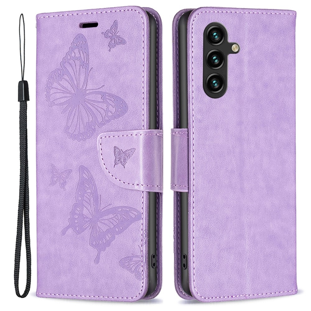 Butterfly knížkové pouzdro na Samsung Galaxy A55 5G - světlefialové