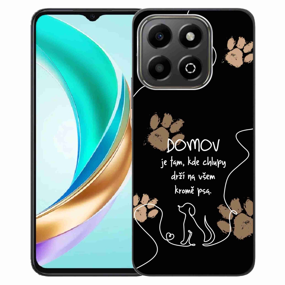 Gelový kryt mmCase na Honor X6b - psí motiv černé pozadí