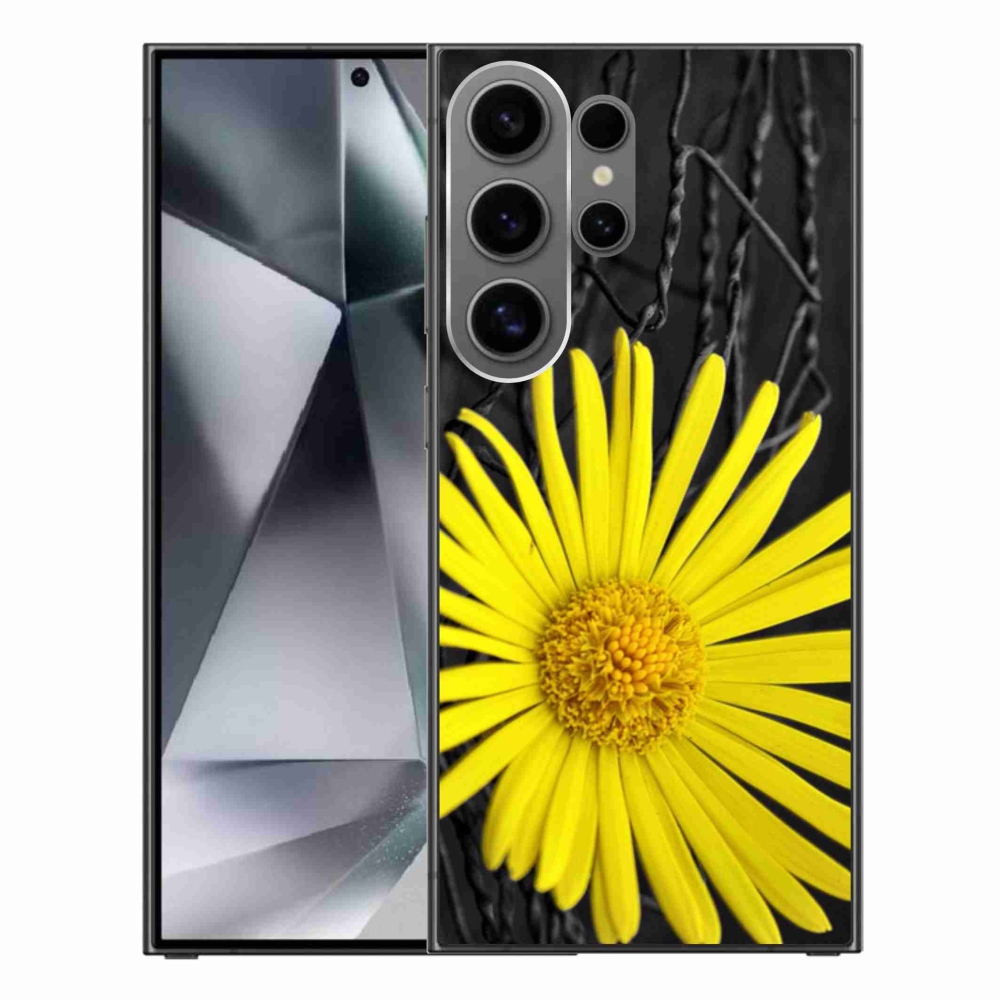 Gelový kryt mmCase na Samsung Galaxy S24 Ultra - žlutá květina