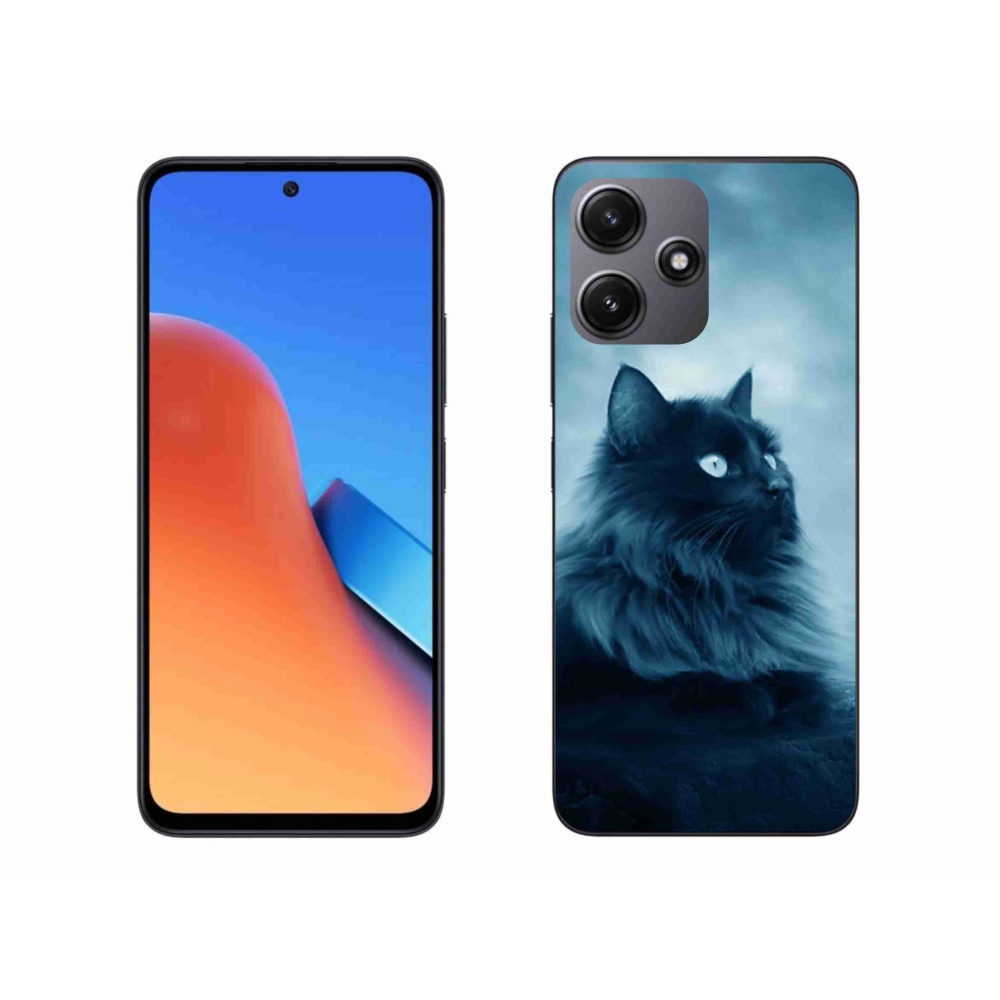 Gelový obal mmCase na Xiaomi Redmi 12 5G - černá kočka 1