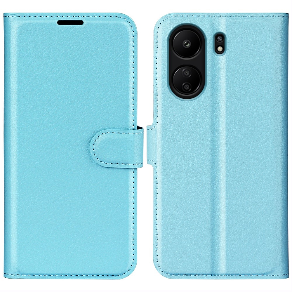 Litchi knížkové pouzdro na Xiaomi Poco C65/Redmi 13C - modré