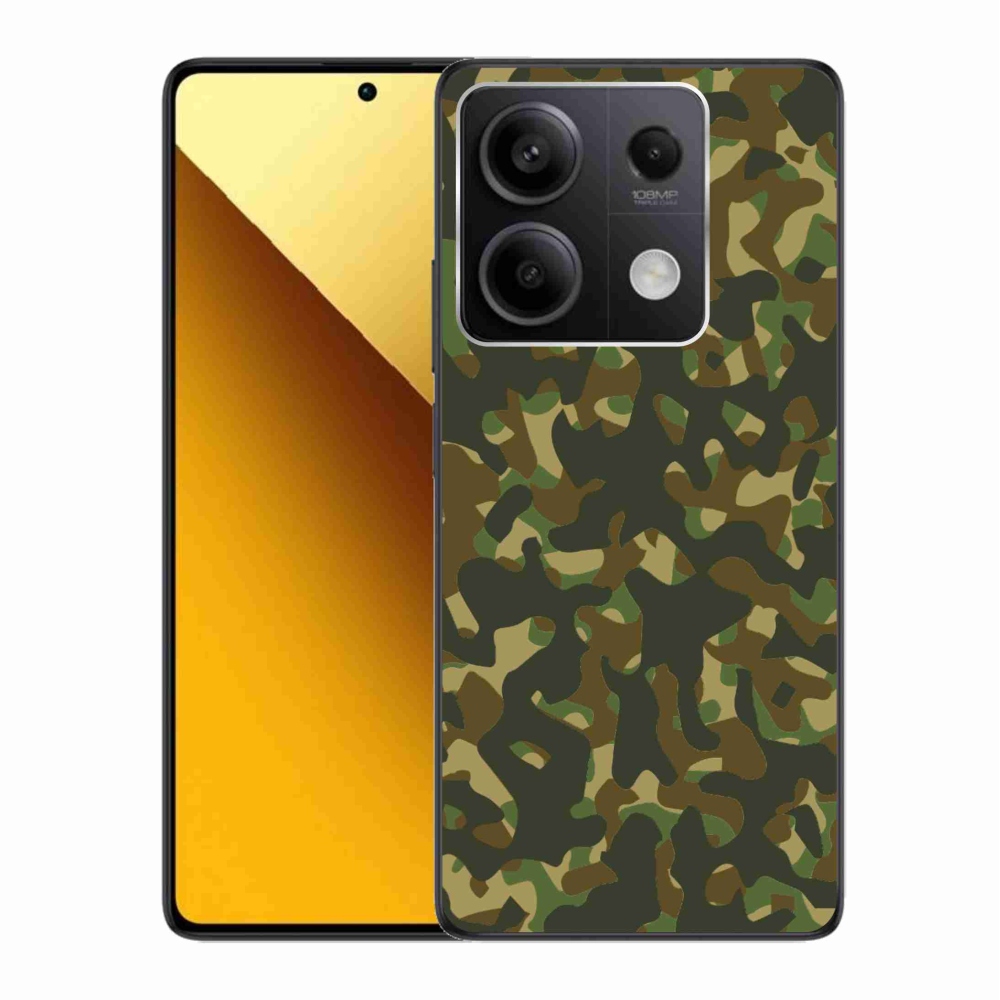 Gelový kryt mmCase na Xiaomi Redmi Note 13 5G - maskáčový vzor 1