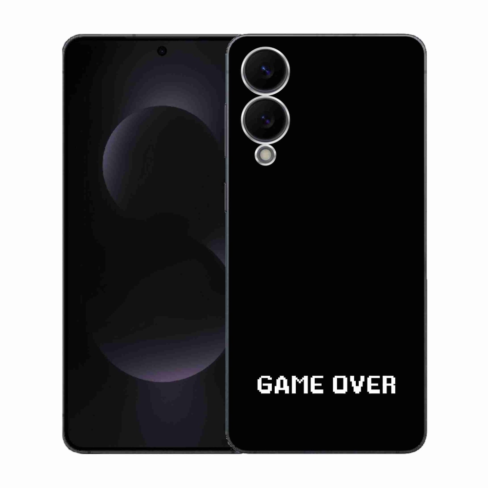 Gelový kryt mmCase na Samsung Galaxy S25 Edge - game over černé pozadí