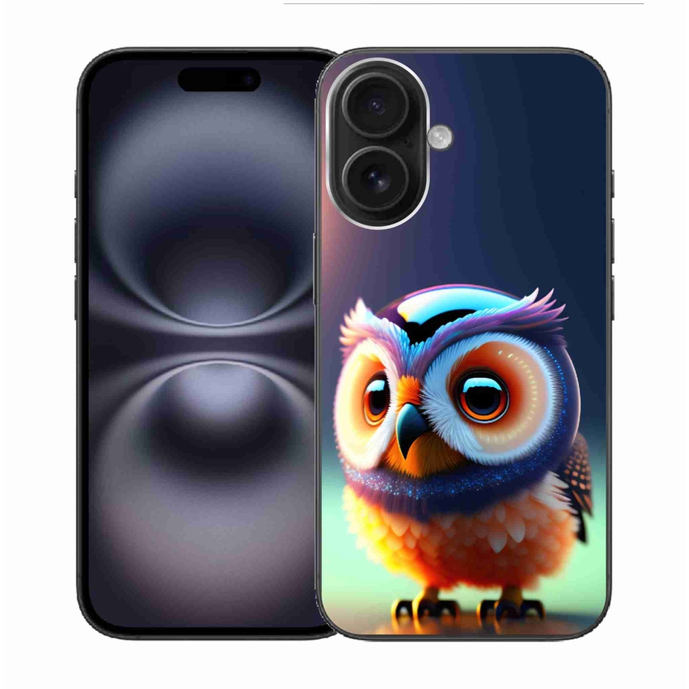 Gelový kryt mmCase na iPhone 16 - sovička
