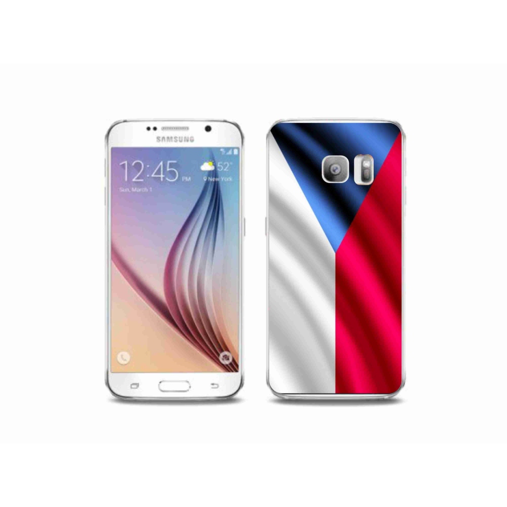Gelový kryt mmCase na mobil Samsung Galaxy S6 Edge - česká vlajka