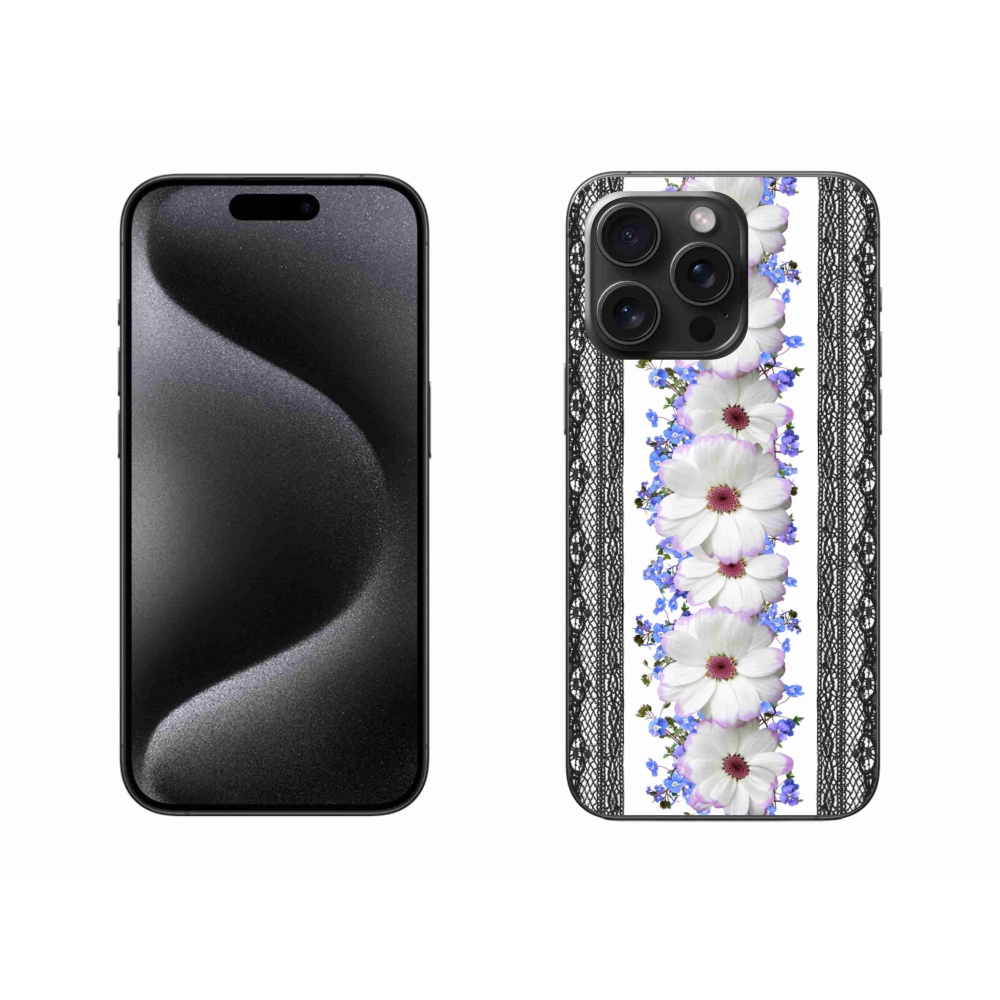 Gelový kryt mmCase na iPhone 15 Pro Max - květiny 8