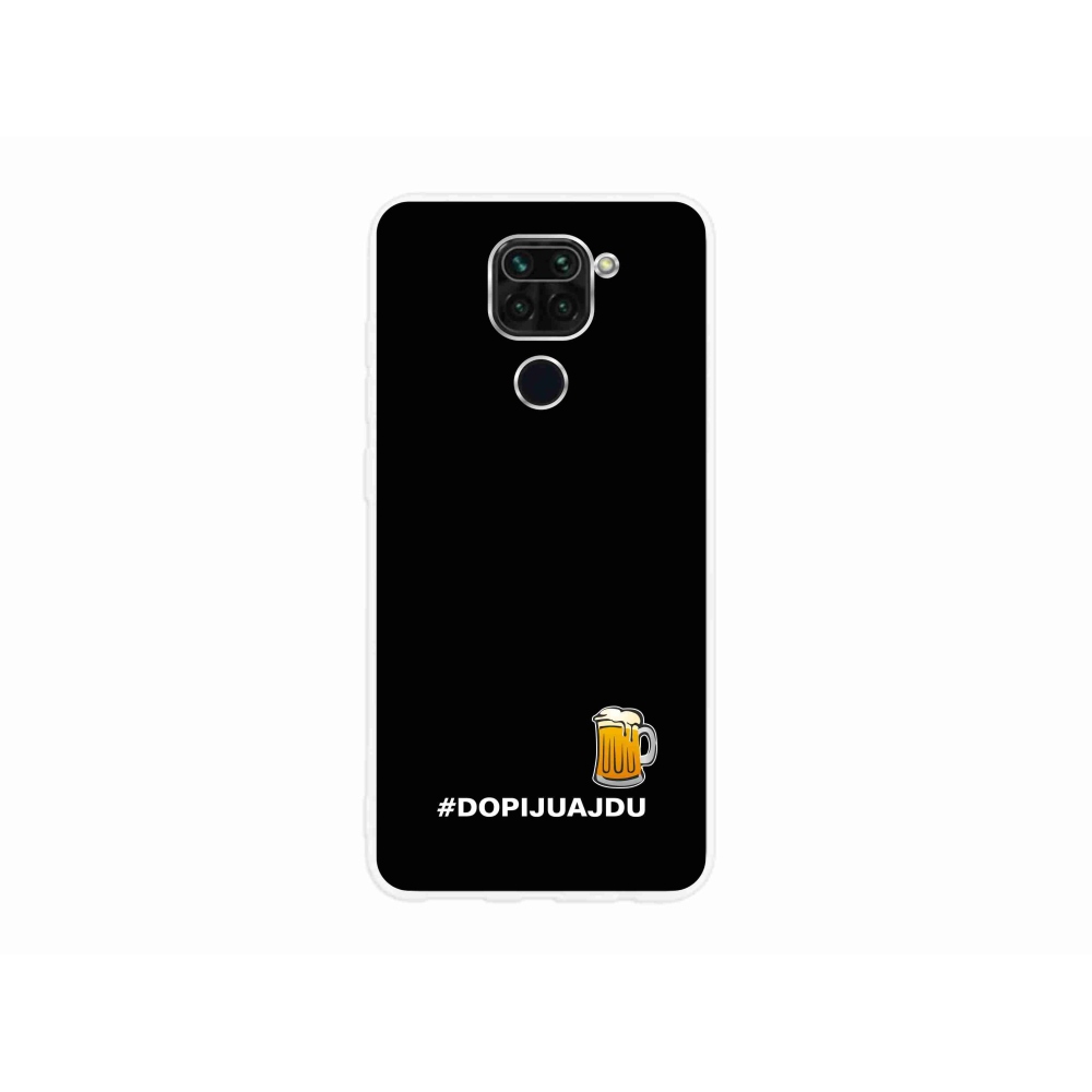 Gelový kryt mmCase na Xiaomi Redmi Note 9 - pivní motiv 1 černé pozadí