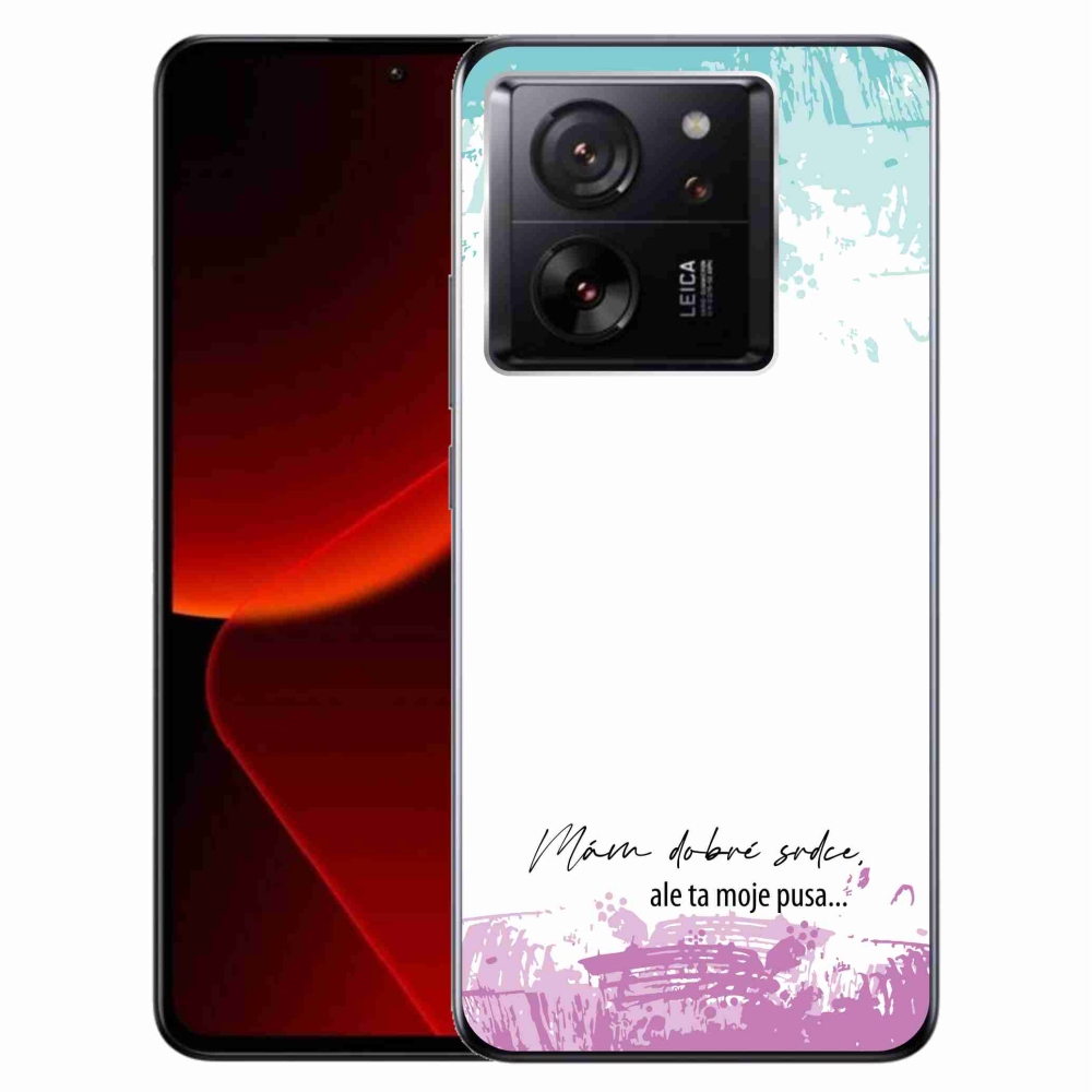 Gelový kryt mmCase na Xiaomi 13T/13T Pro - vtipný text 3 bílé pozadí
