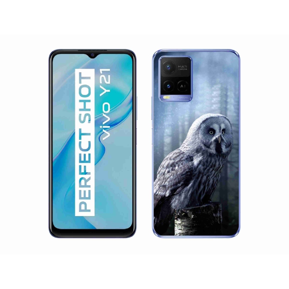 Gelový kryt mmCase na Vivo Y21/Y21s/Y33s - sova