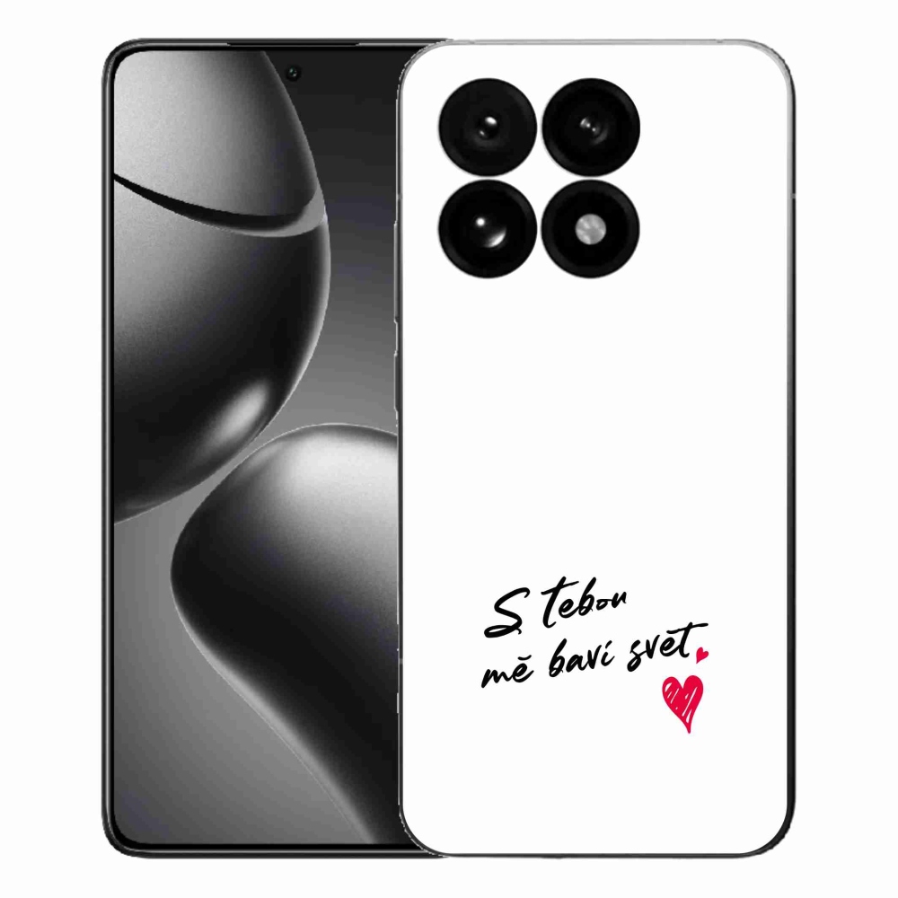 Gelový kryt mmCase na Xiaomi 15T - zamilovaný text 1 bílé pozadí