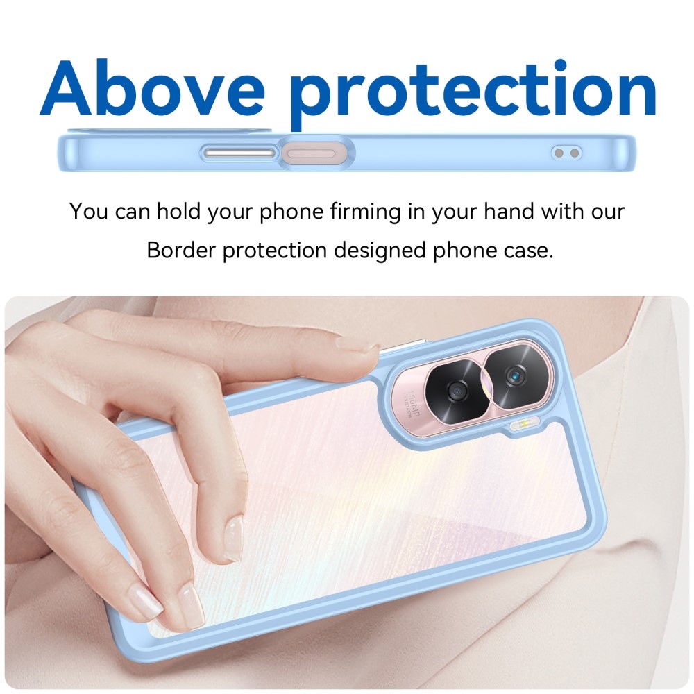 Gelový obal s pevnými zády na Honor 90 Lite - modrý
