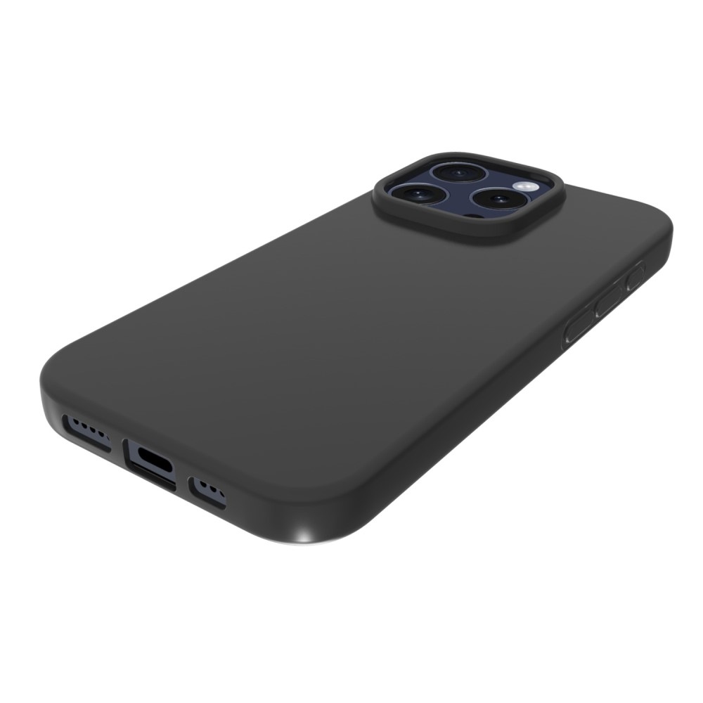 Černý gelový obal na iPhone 16 Pro
