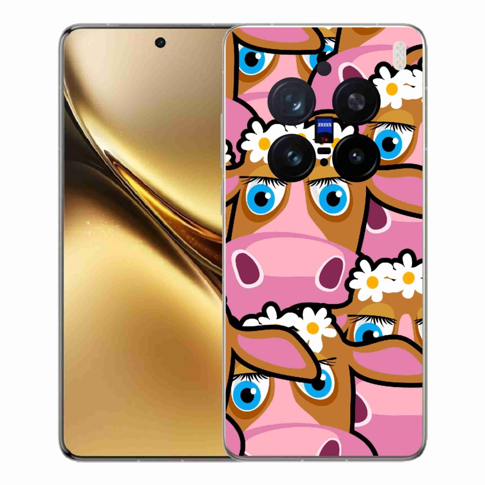 Gelový kryt mmCase na Vivo X200 Pro 5G - kreslené kravičky