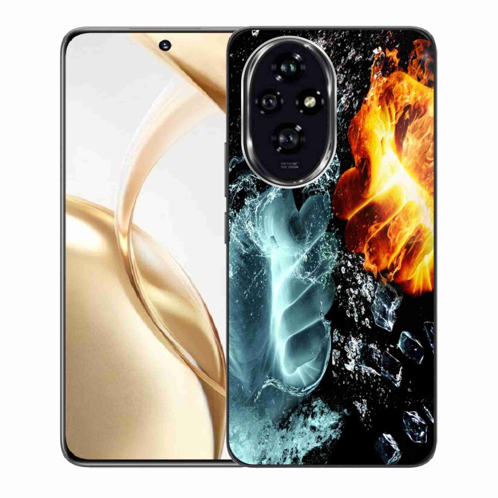 Gelový kryt mmCase na Honor 200 5G - voda a oheň