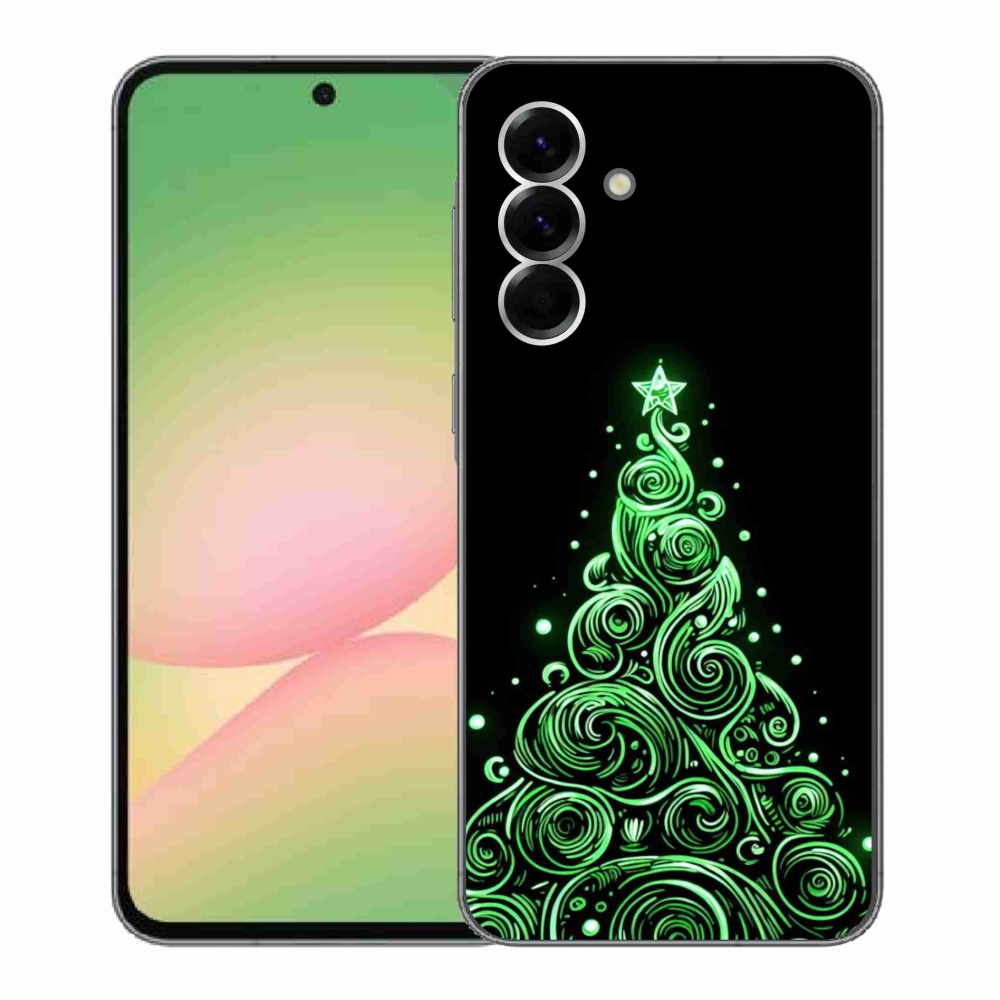 Gelový kryt mmCase na Samsung Galaxy A56 5G - neonový vánoční stromek 3