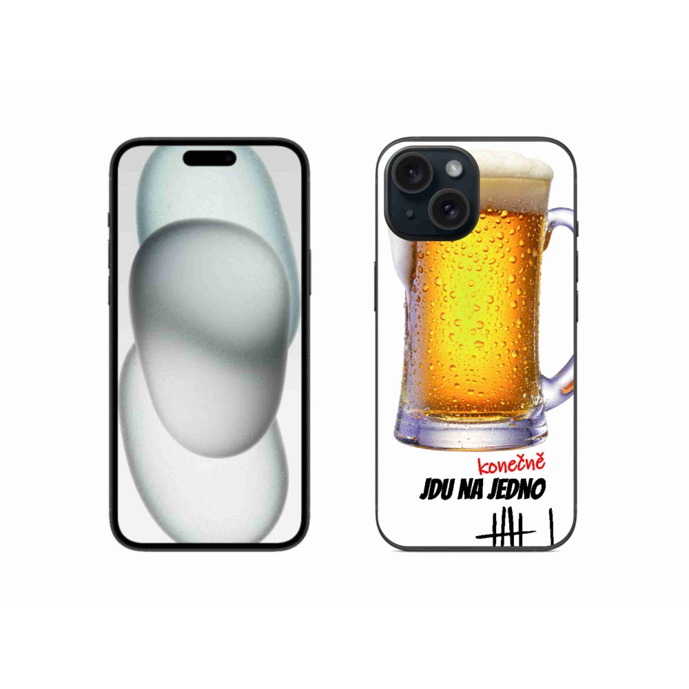 Gelový kryt mmCase na iPhone 15 - jdu na jedno