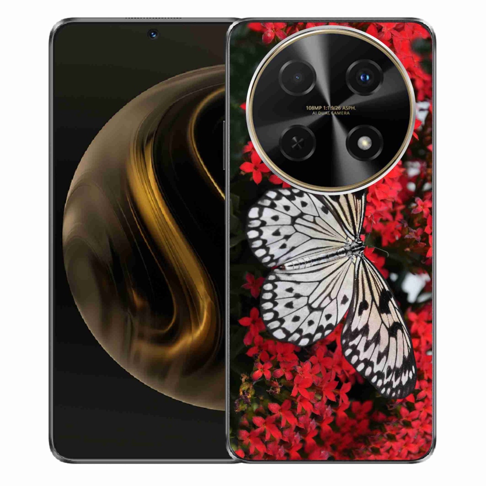Gelový kryt mmCase na Huawei Nova 12i - černobílý motýl 1