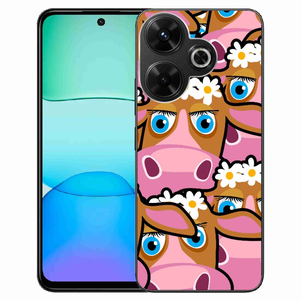 Gelový kryt mmCase na Xiaomi Redmi 13 4G/Poco M6 4G - kreslené kravičky