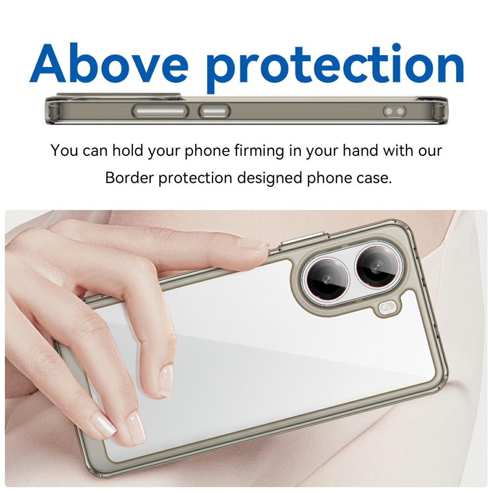 Gelový obal s pevnými zády na Xiaomi Poco X7 Pro 5G - šedý