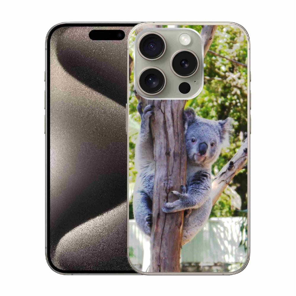 Gelový kryt mmCase na iPhone 15 Pro - koala