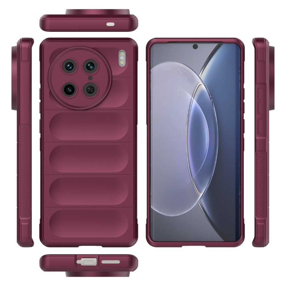 Rugg odolný gelový obal na Vivo X90 Pro - vínový