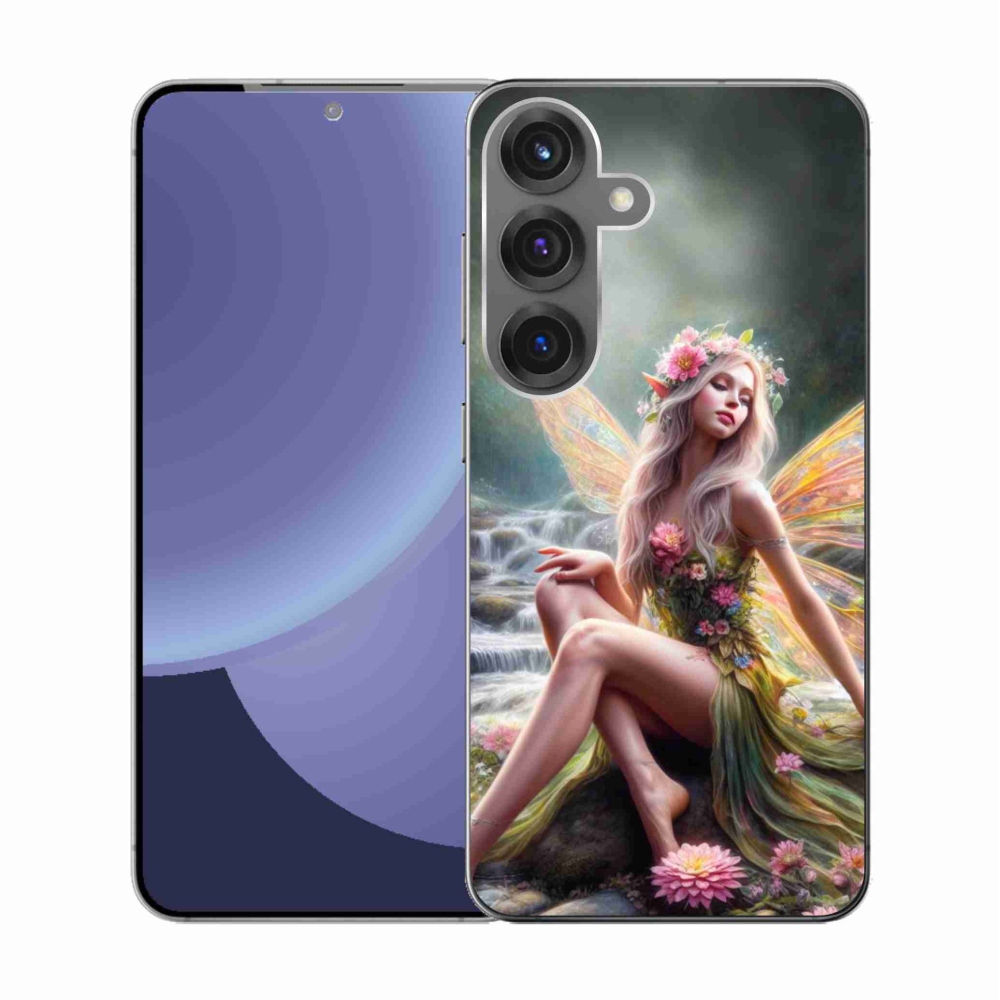 Gelový kryt mmCase na Samsung Galaxy S25 - motýlí žena 1