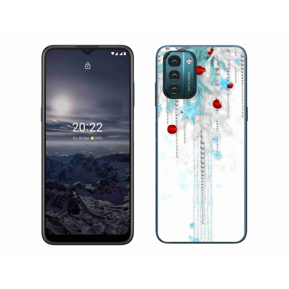 Gelový kryt mmCase na Nokia G11/G21 - vánoční ozdoby