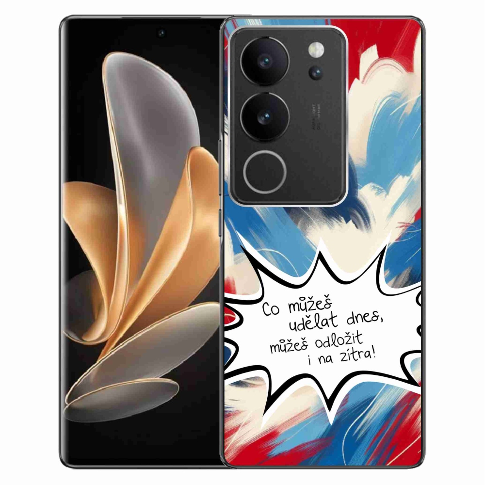Gelový kryt mmCase na Vivo V29 5G - vtipný text 9 bílé pozadí