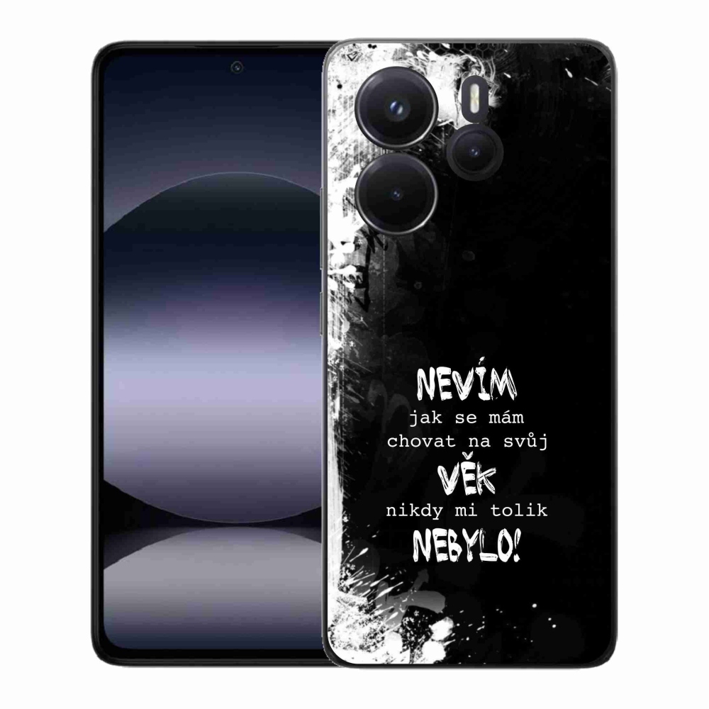 Gelový kryt mmCase na Xiaomi Redmi Note 14 - vtipný text 14 černé pozadí