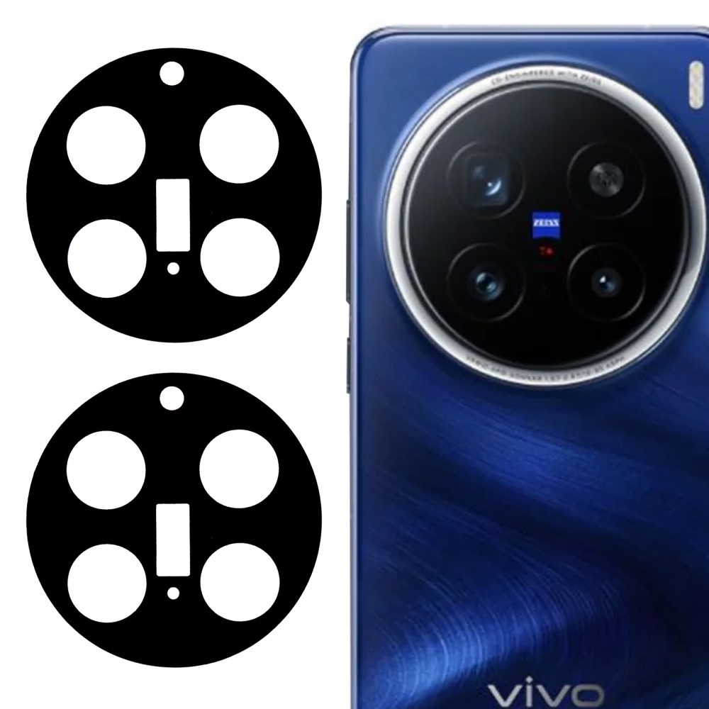 Sklo čočky fotoaparátu na Vivo X200 Pro 5G - černé 2ks