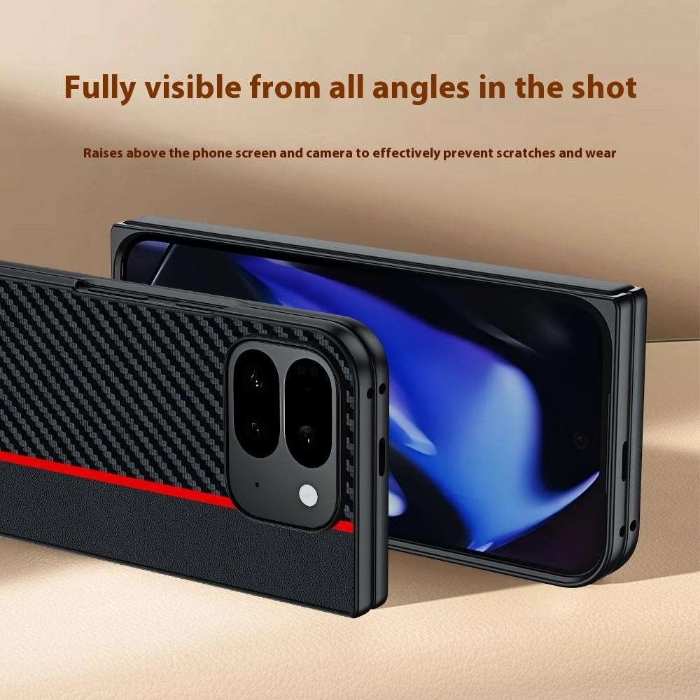 Carbone plastový kryt na mobil Google Pixel 10 Pro Fold - červený