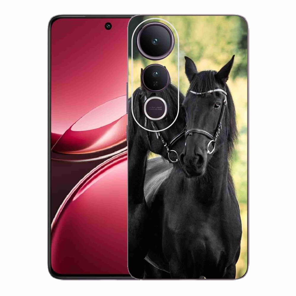 Gelový kryt mmCase na Vivo V50 Lite 4G/5G - dva černí koně