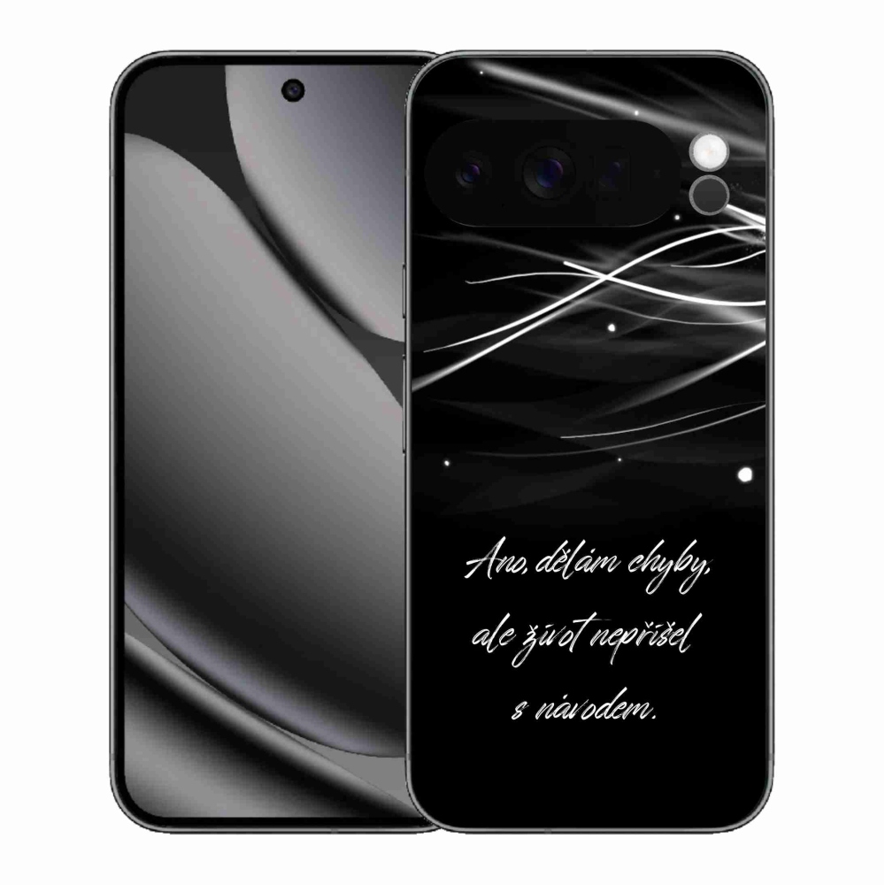 Gelový kryt mmCase na Google Pixel 10 Pro XL - citát černé pozadí