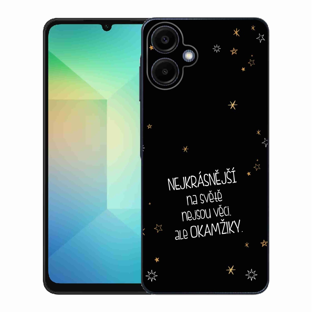 Gelový kryt mmCase na Samsung Galaxy A06 4G - citát 4 černé pozadí