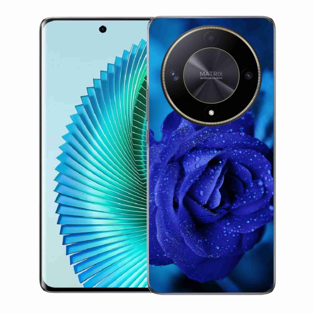 Gelový obal mmCase na Honor Magic 6 Lite 5G - modrá růže