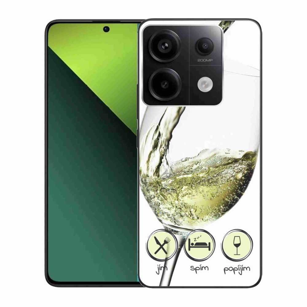 Gelový obal mmCase na Xiaomi Redmi Note 13 Pro 5G/Poco X6 5G - sklenička vína bílé